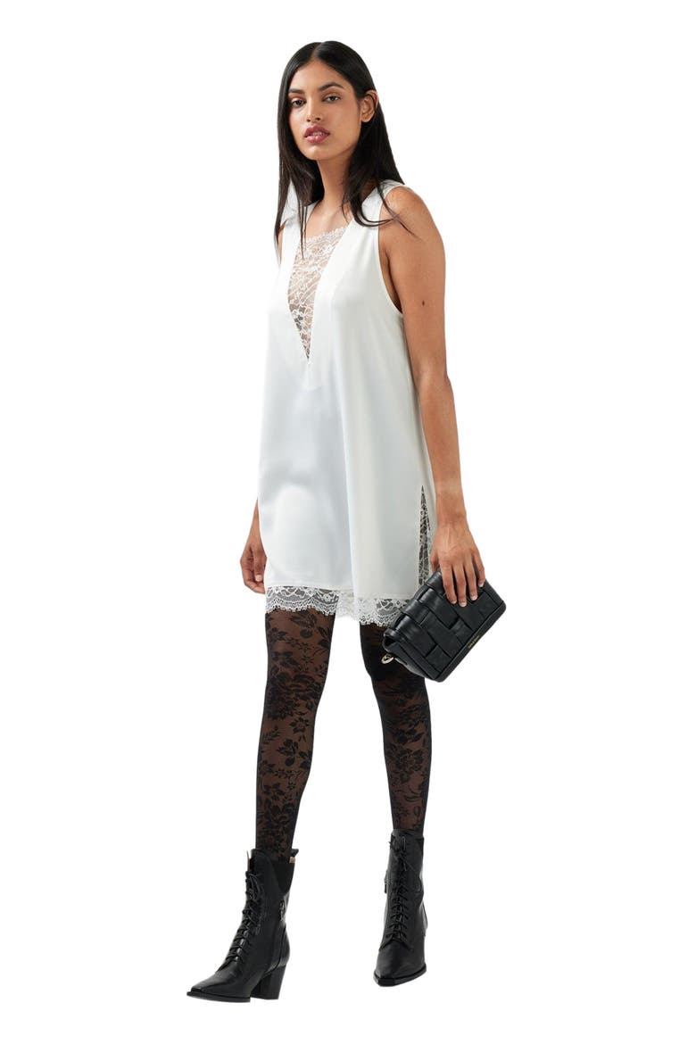 After Party Lace Mini Dress, Alternate, color, white