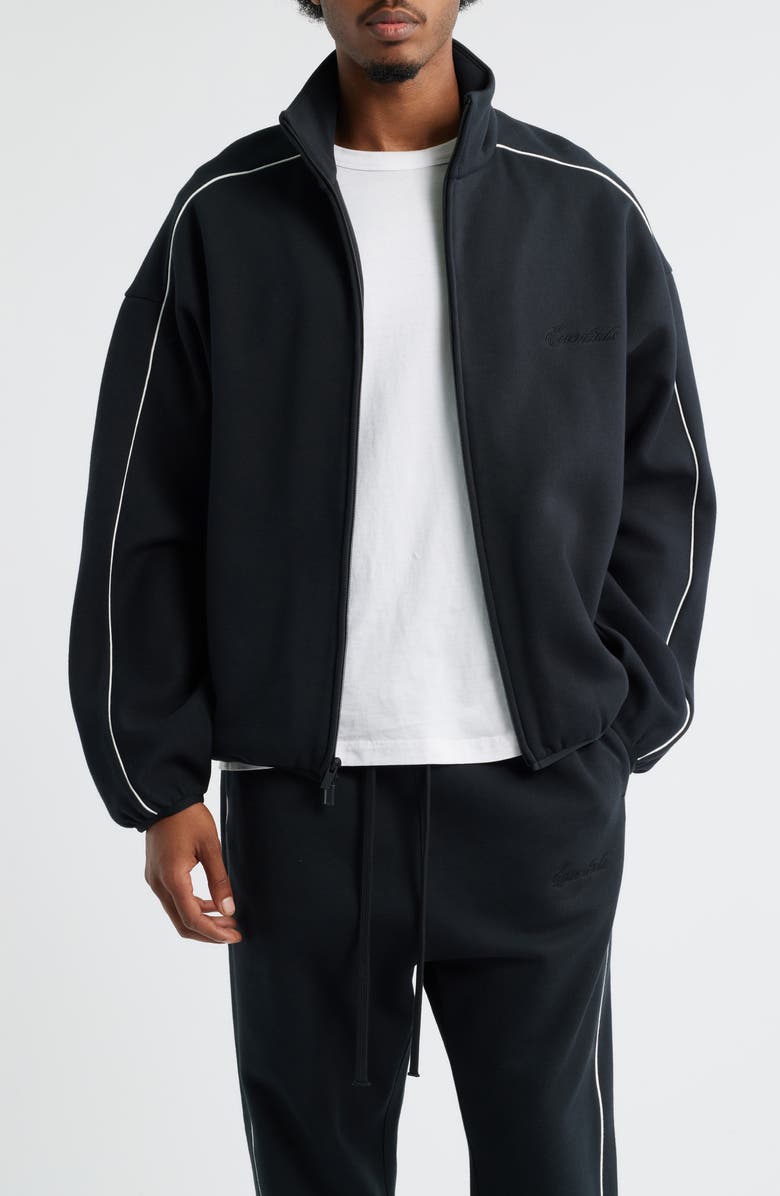 Fear of God Essentials Modern Fit Fleece Track Jacket, Main, color,