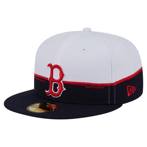 Men's New Era  Navy/White Boston Red Sox Paint Stroke 59FIFTY Fitted Hat