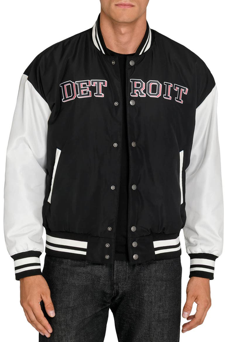 Detroit Red Wings Bomber Jacket, Main, color, BLACK