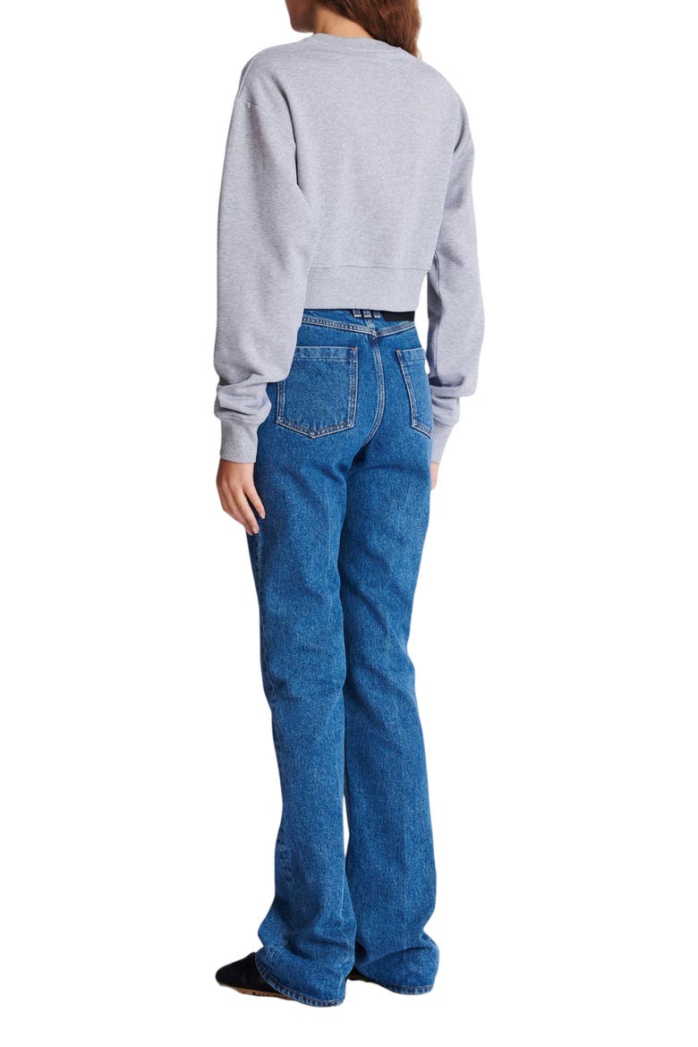 Printed Balmain Crew-Neck Sweatshirt, Alternate, color, grey