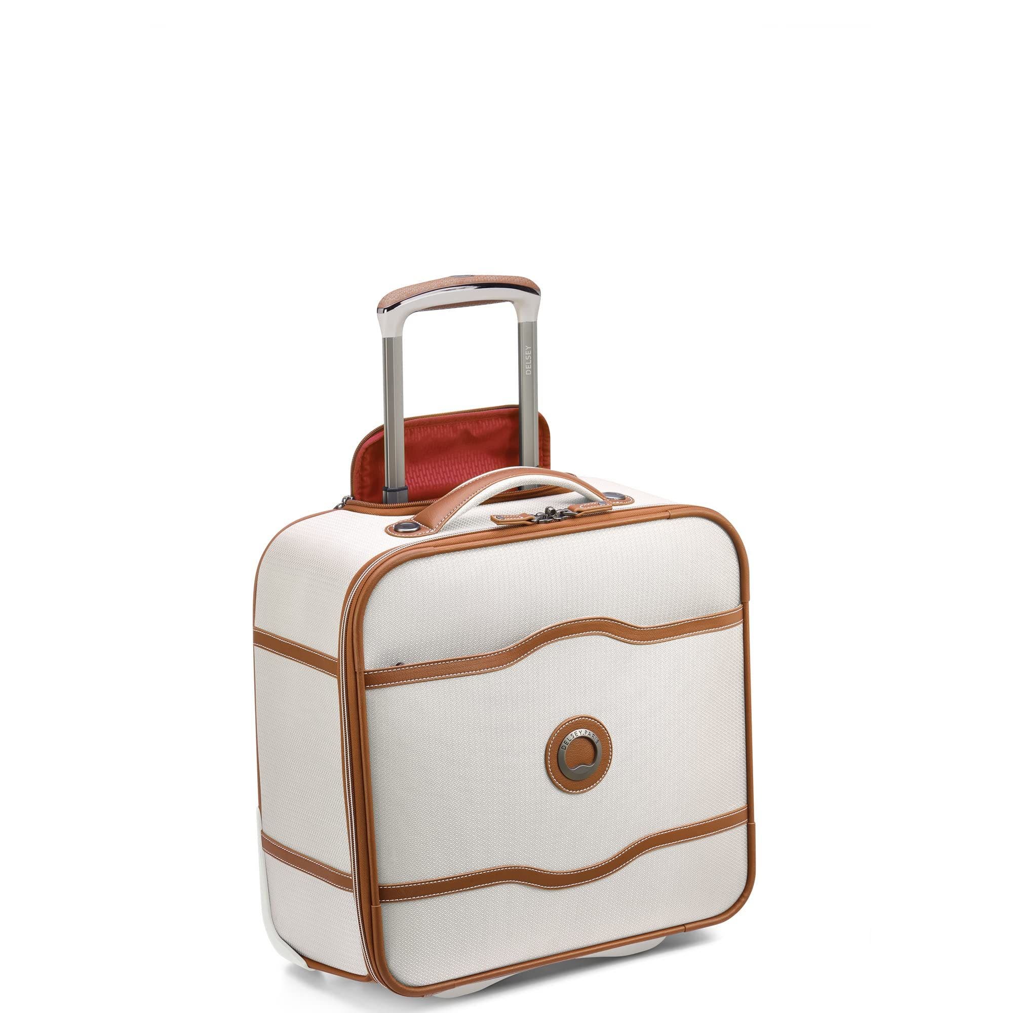 Delsey Paris Chatelet 2.0 Softside Carry on 16 Inch Luggage Under-Seater with 2 Wheels, Main, color, Angora