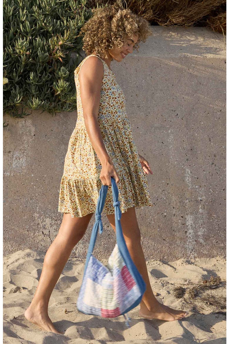 Marley Tiered Sleeveless Dress, Alternate, color, Cinnamon Ditsy Print