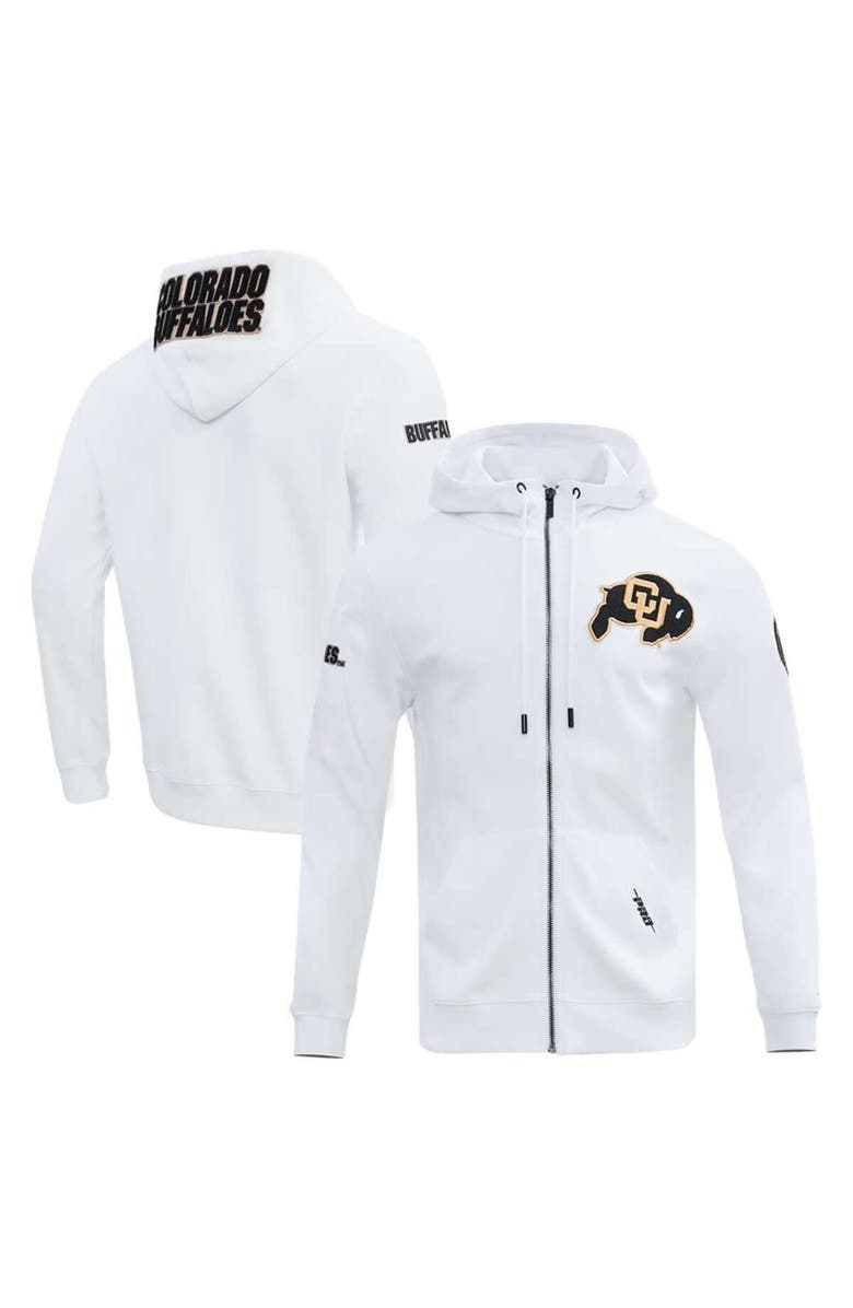 PRO STANDARD Men's Pro Standard White Colorado Buffaloes Classic Full-Zip Hoodie, Main, color, 