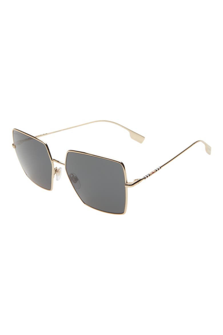 58mm Square Sunglasses, Alternate, color, LIGHT GOLD/DARK GREY