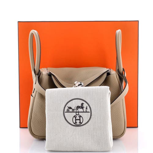 Pre-owned Hermes Hermes Lindy Bag Clemence 26 In Brown