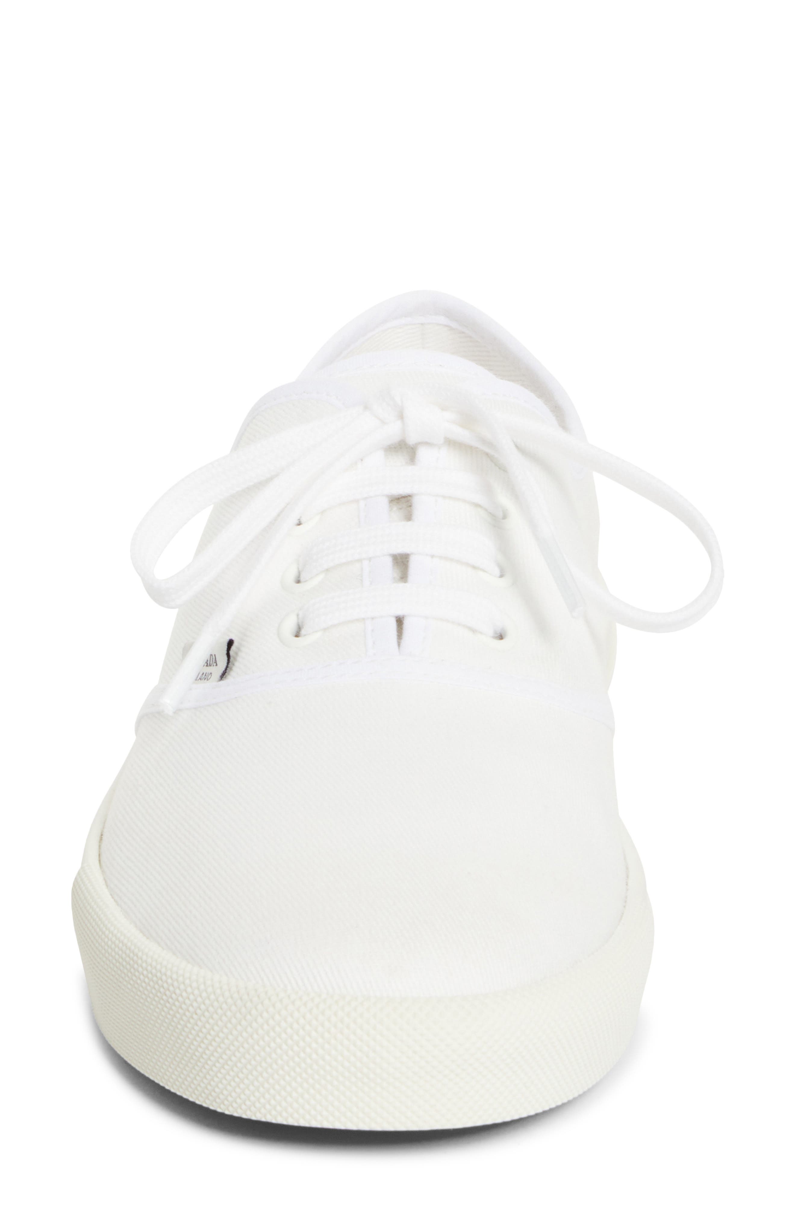 Drill Canvas Low Top Sneaker, Alternate, color, WHITE