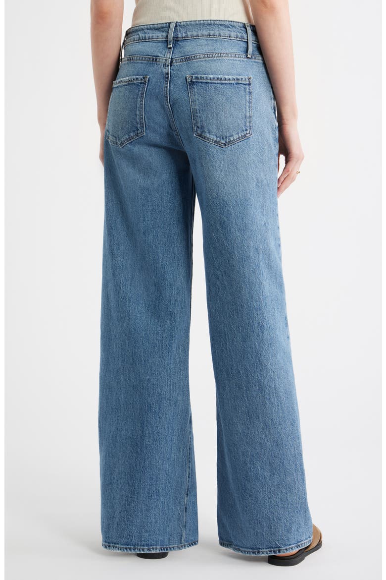 High Waist Wide Leg Jeans, Alternate, color, MEDIUM WASH