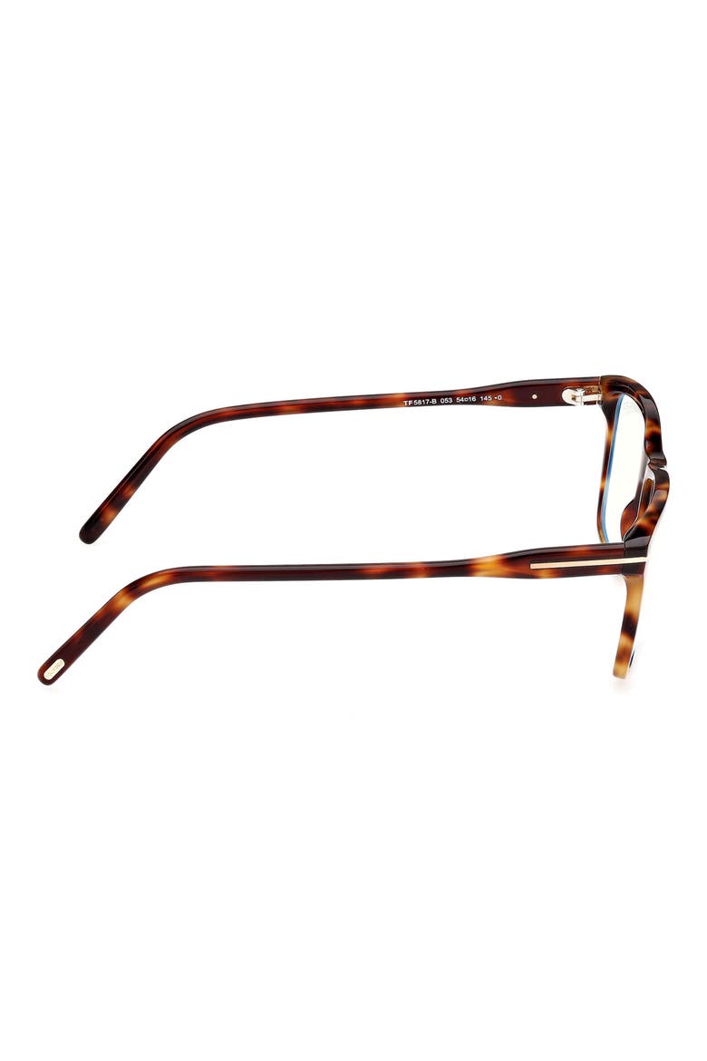 56mm Square Blue Light Blocking Glasses, Alternate, color, BROWN HAVANA