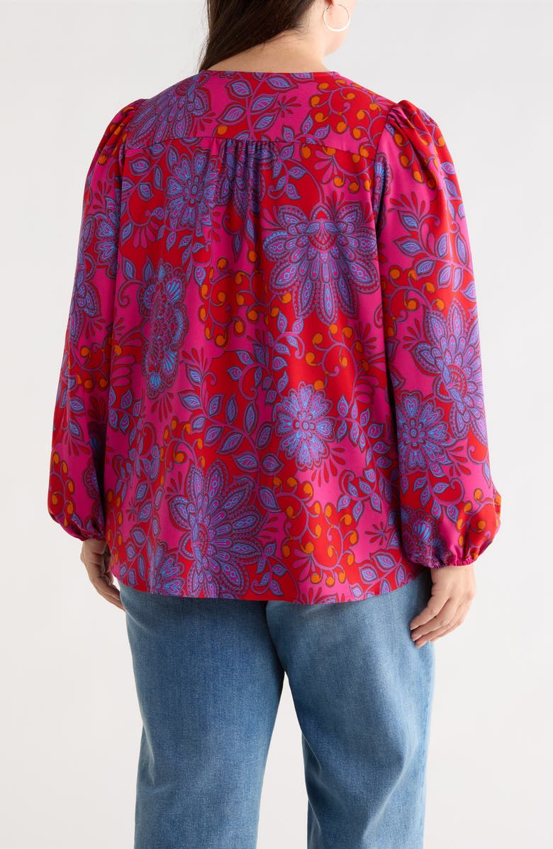 SUGARLIPS Darret Floral Marwa Button-Up Shirt, Alternate, color, Fuchsia-Multi