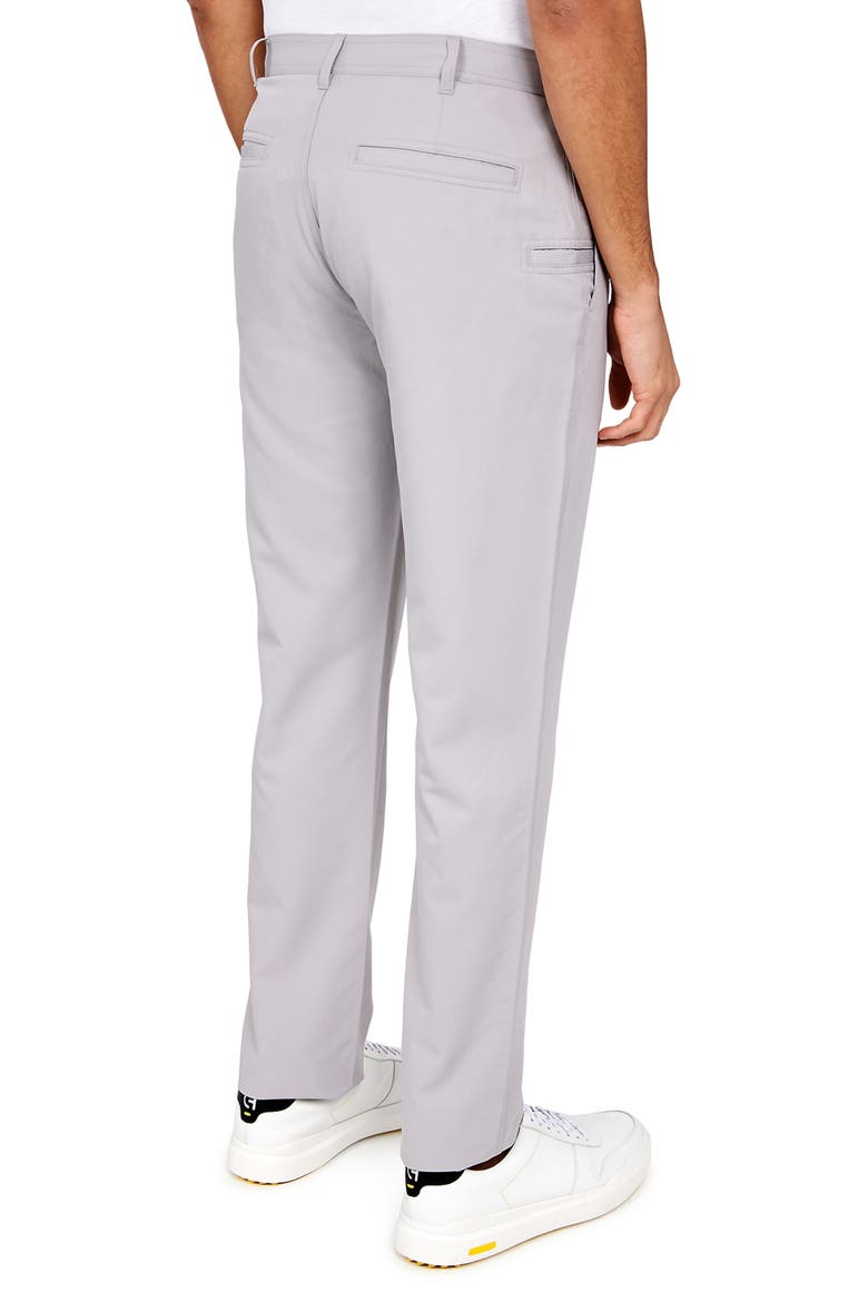 Regular Fit Solid Flat Front Recycled Performance Golf Pants, Alternate, color, STONE