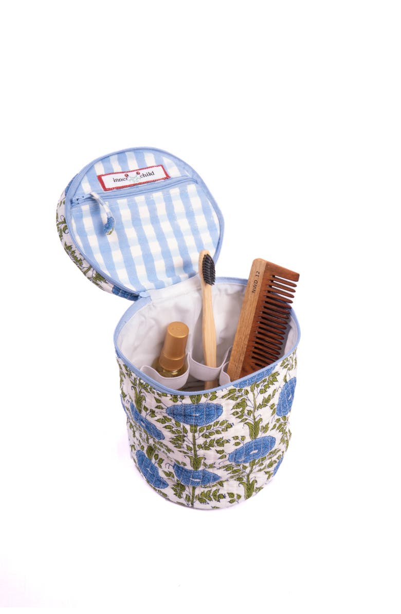 Inner Child Araminta Round Upright Makeup Bag, Alternate, color, Blue