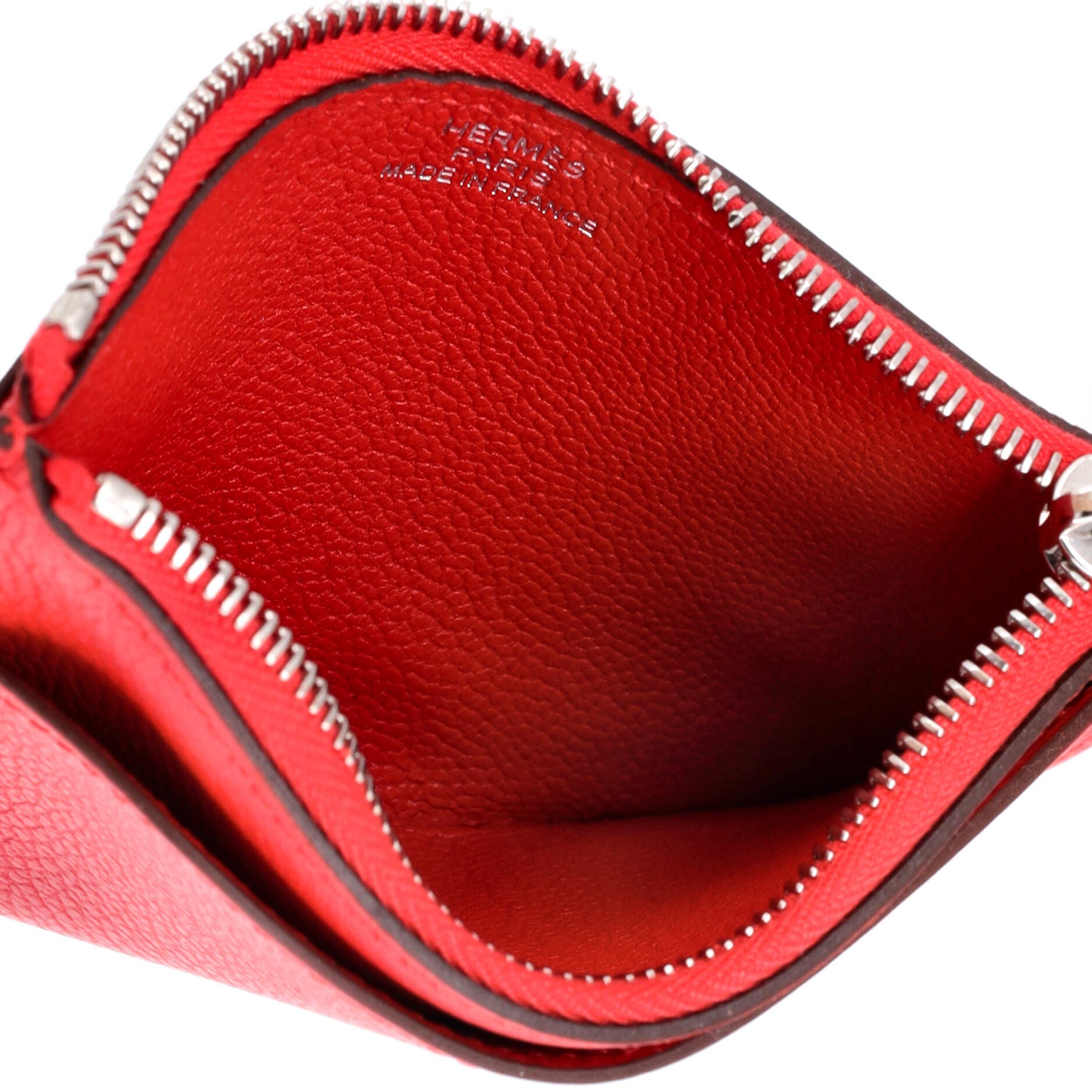 Pre-Owned Hermes Strap Card Holder Evercolor, Alternate, color, Rouge De Coeur