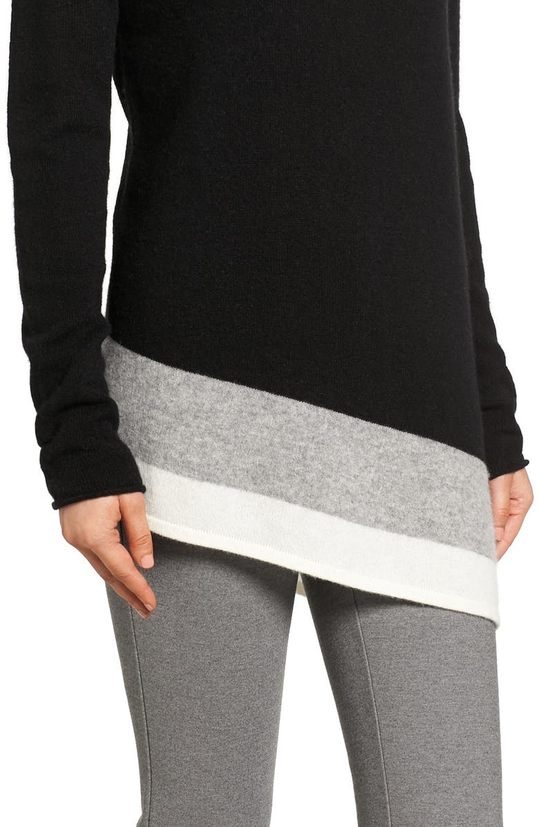 Halogen<sup>®</sup> Colorblock Cashmere Asymmetrical Tunic, Alternate, color, 