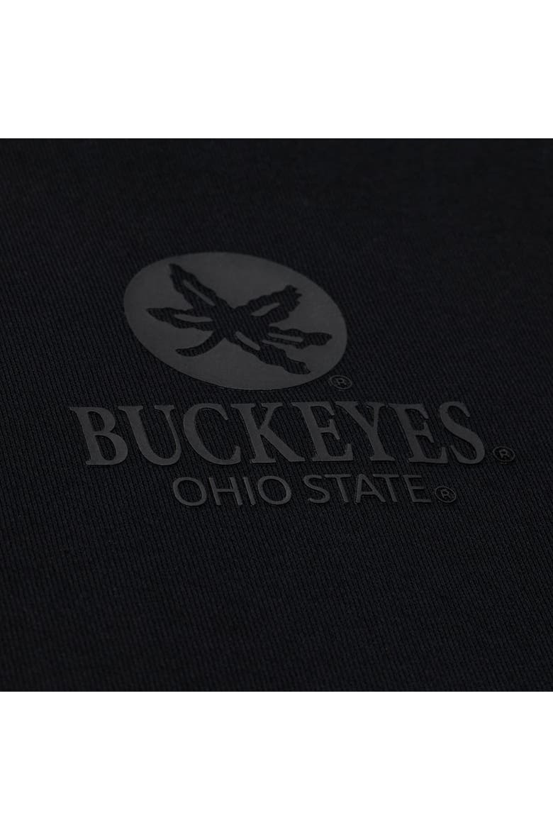 Men's Mitchell & Ness  Black Ohio State Buckeyes Monochrome Icon Fleece Hoodie, Alternate, color, Black