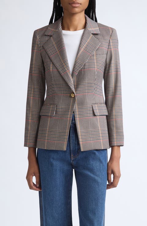 Healy Houndstooth Plaid Dickey Jacket