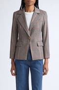 Veronica Beard Healy Houndstooth Plaid Dickey Jacket