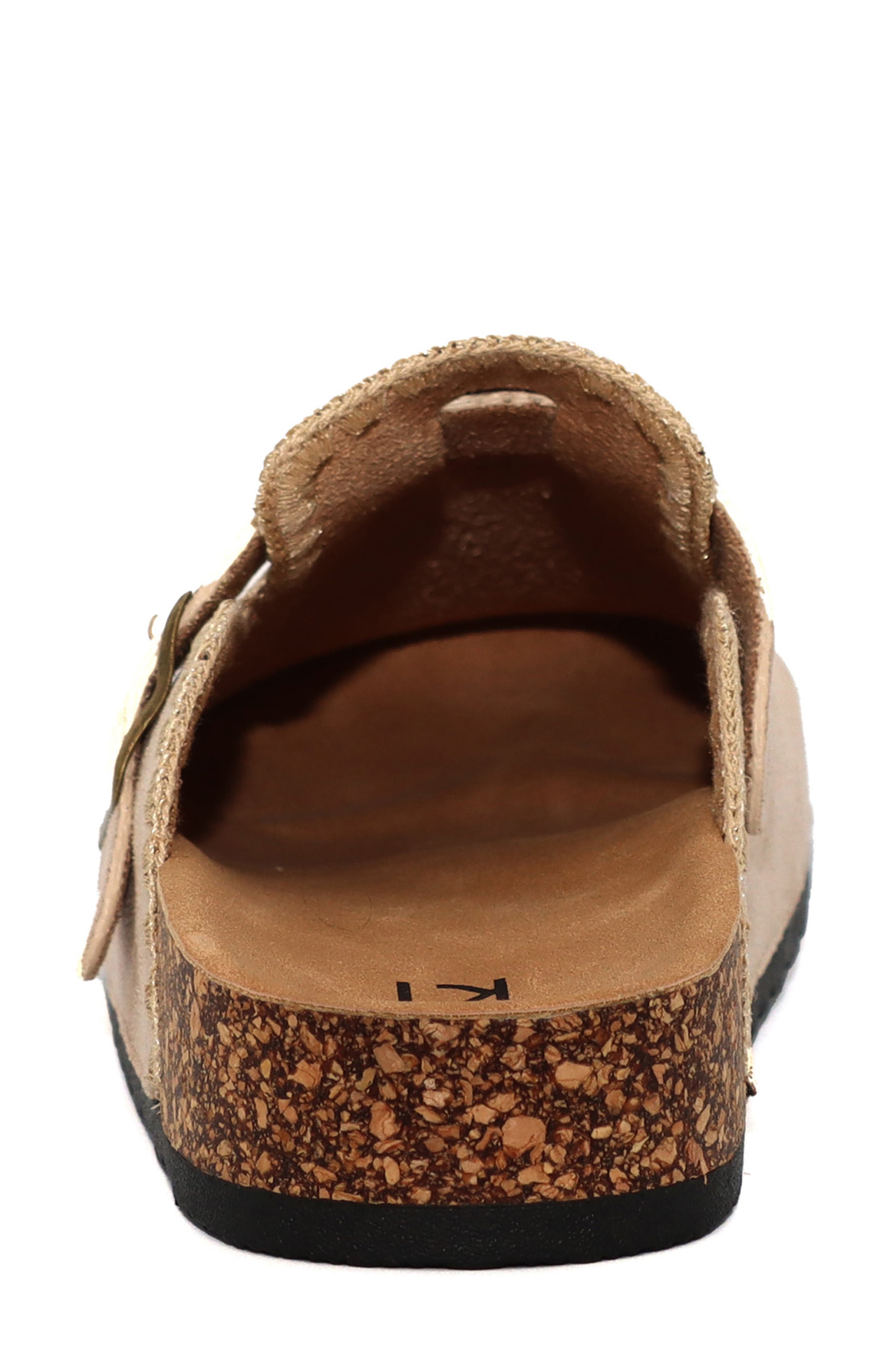 Embroidered Trim Clog, Alternate, color, TAUPE