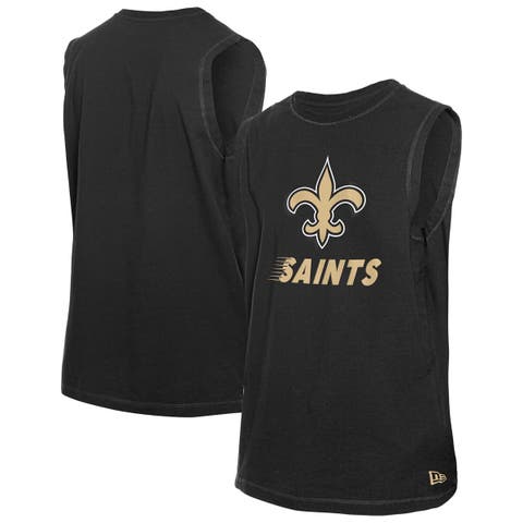 Men's New Era  Black New Orleans Saints Leisure Collection Tank Top