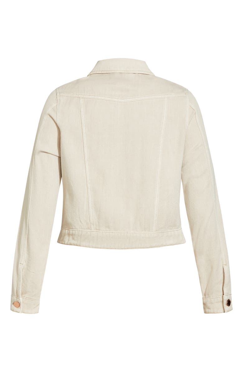 City Chic Crop Denim Jacket, Alternate, color, 