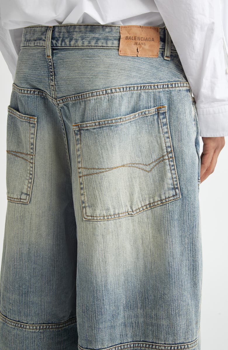 Balenciaga George V Baggy Jeans, Alternate, color, 5760 Stained