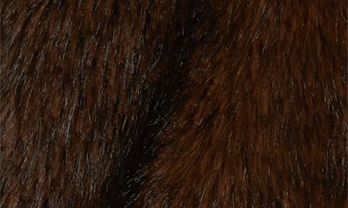 Open Edit Faux Fur Bomber Jacket In Brown