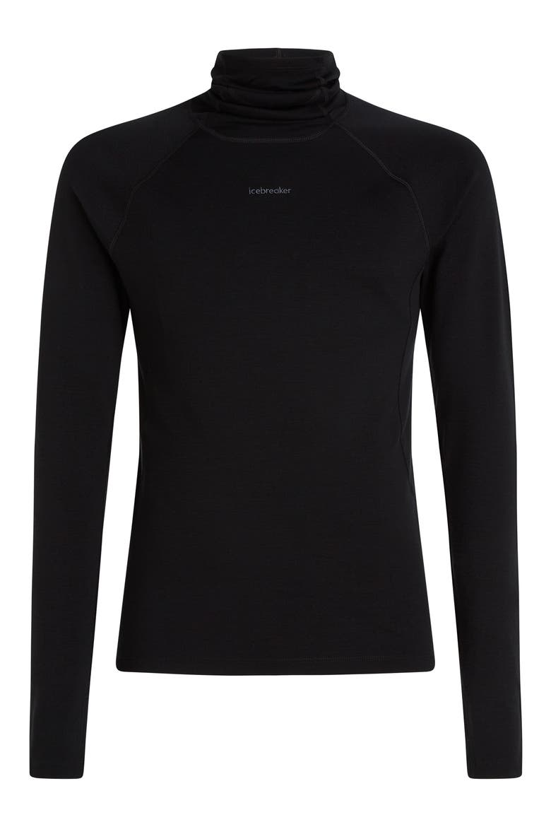 300 Polar MerinoFine Turtleneck Top, Alternate, color, BLACK