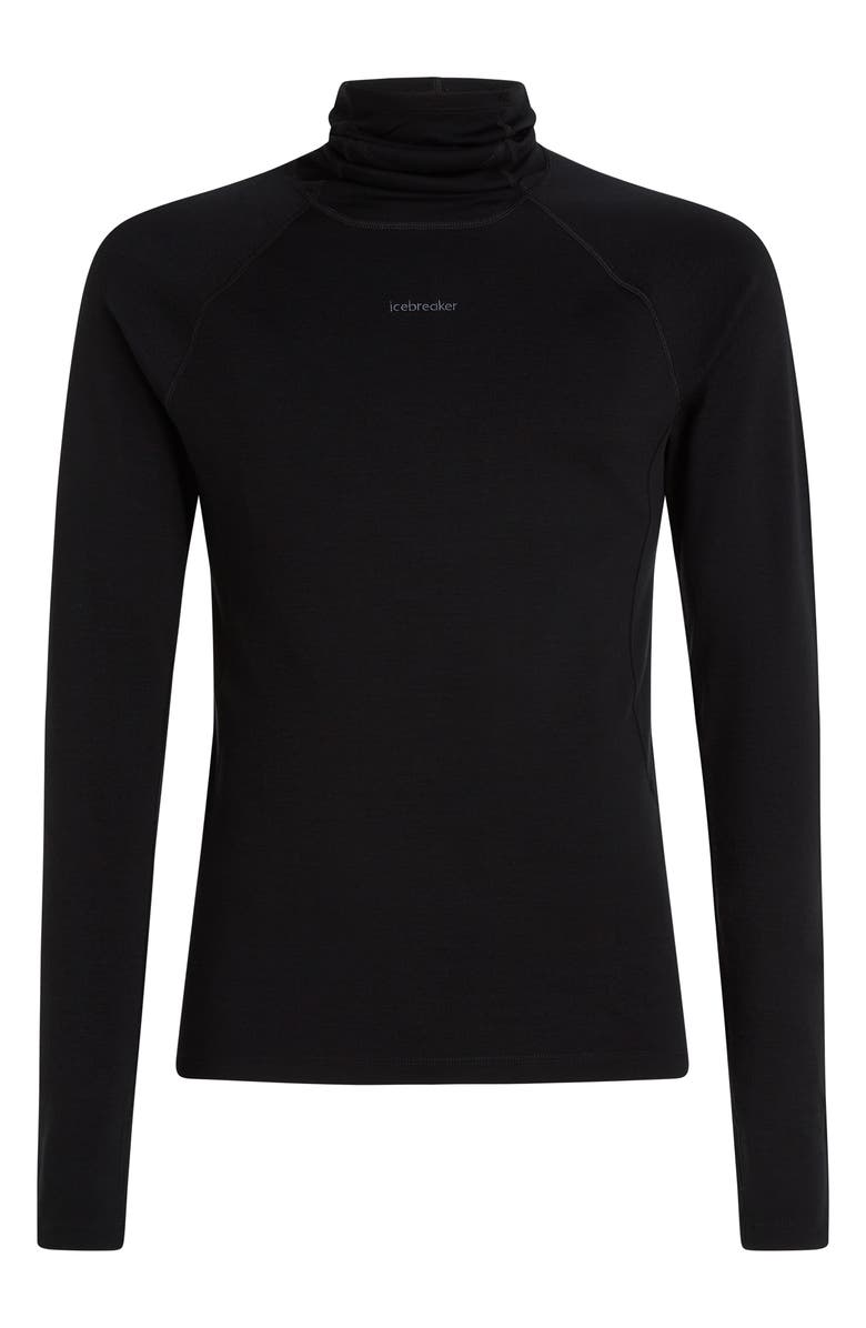 Icebreaker 300 Polar MerinoFine Turtleneck Top, Alternate, color, Black