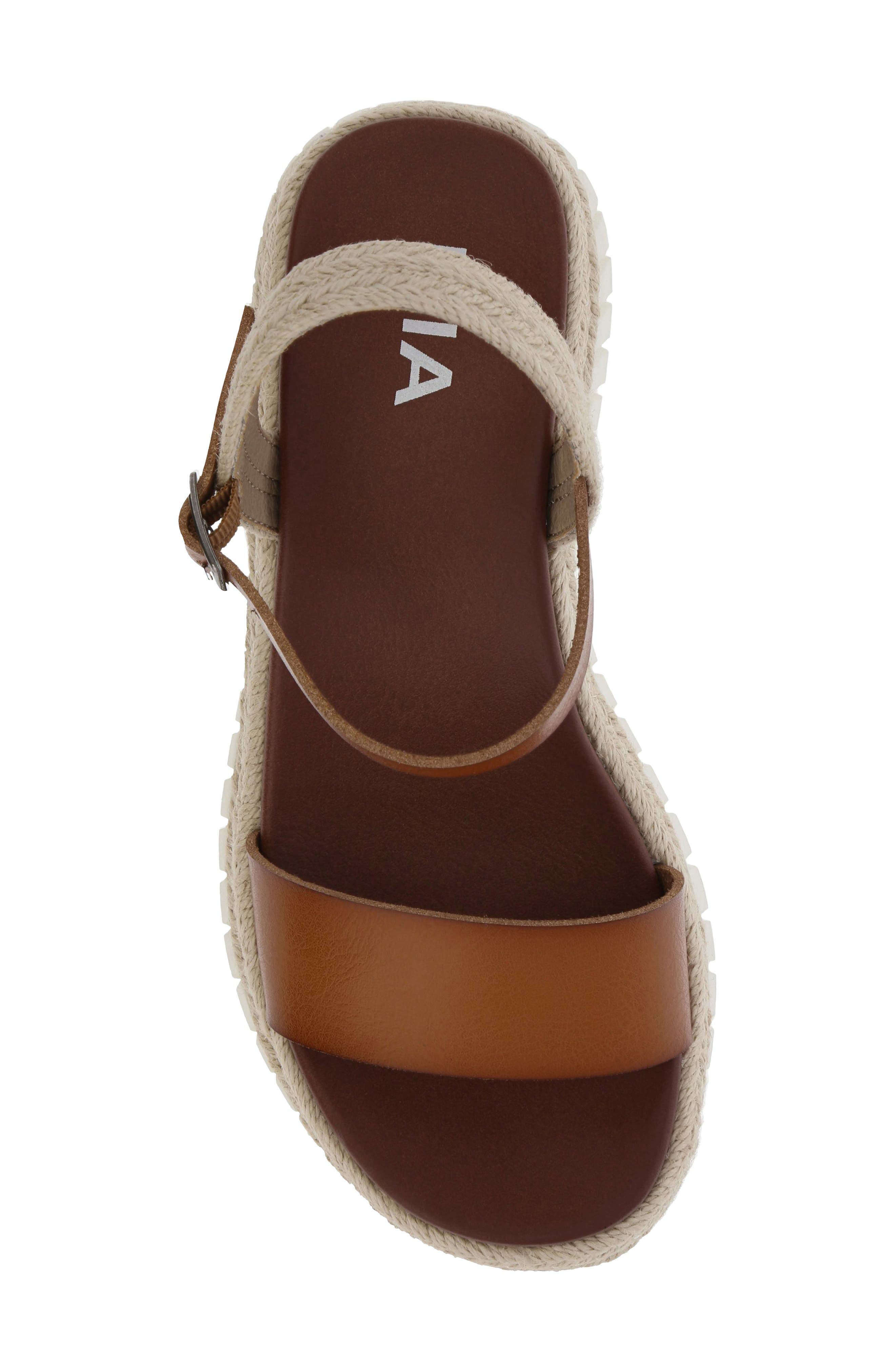 Yanis Ankle Strap Platform Wedge Sandal, Alternate, color, TAN