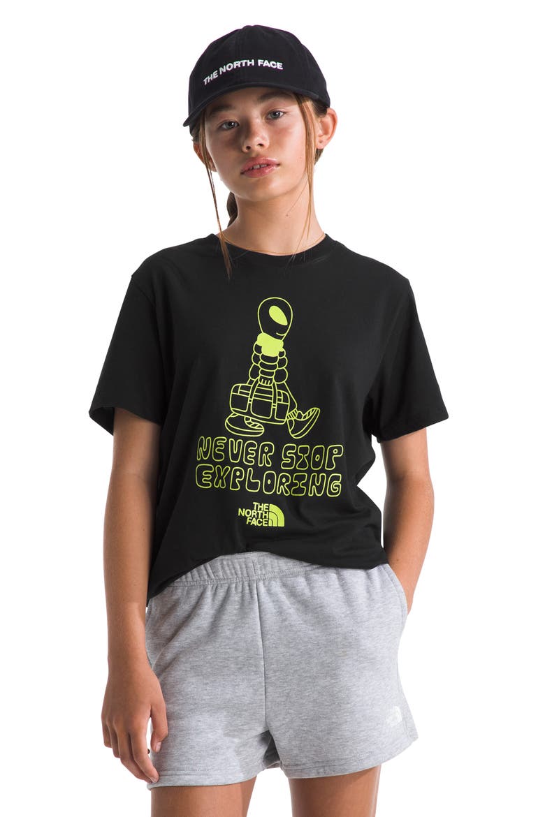 Kids' Celestial Drift Cotton Graphic T-Shirt, Alternate, color, TNF BLACK