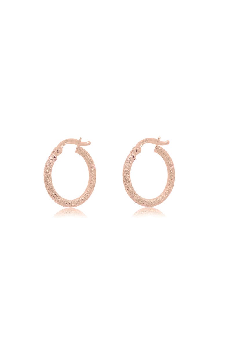 The Lovery Fine Jewelry Mini Mesh Gold Hoop Earrings, Alternate, color, 