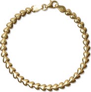 Argento Vivo Sterling Silver Heart Bracelet