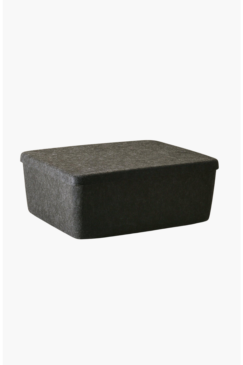 The Sculpted Bin - Large with Lid, Main, color, Carbon