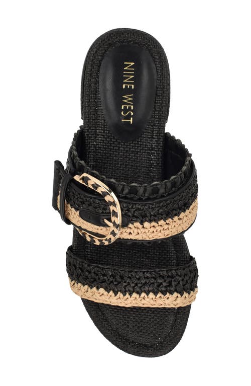 Nine West Sameey Two-strap Sandal In Black