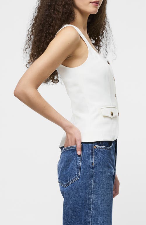 French Connection Azra Twill Vest In White