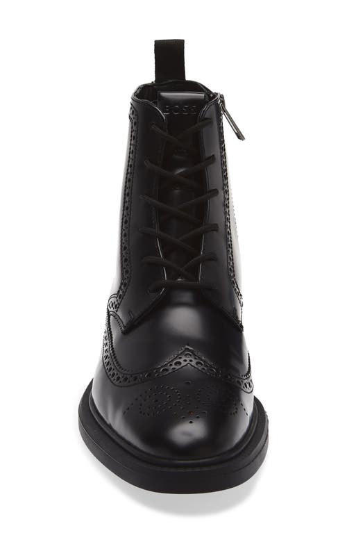 Hugo Boss Boss Larry Halb Brogue Boot In Animal Print