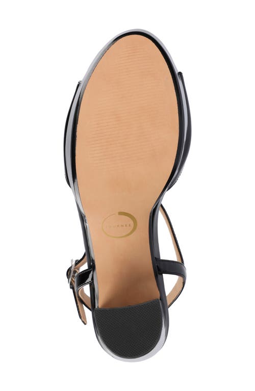 Journee Collection Lavine Slingback Flat Sandal In Patent/black