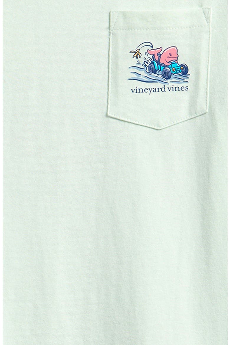 Kids' Whale Kart Pocket Graphic T-Shirt, Alternate, color, AQUA GLASS