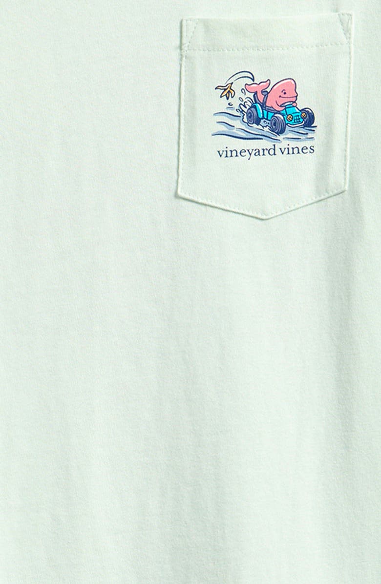 vineyard vines Kids' Whale Kart Pocket Graphic T-Shirt, Alternate, color, Aqua Glass