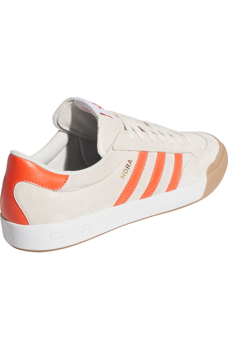adidas Nora Sneaker, Alternate, color, Wonder White/ Orange