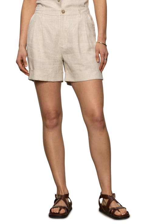 Caravan Cuffed Linen Shorts