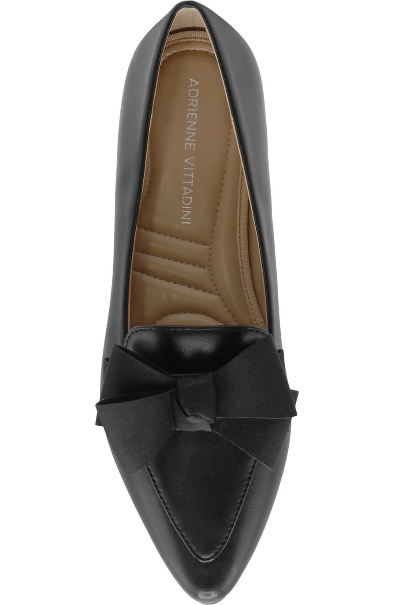 Adrienne Vittadini Pasteur Bow Pump, Alternate, color, Black Smooth