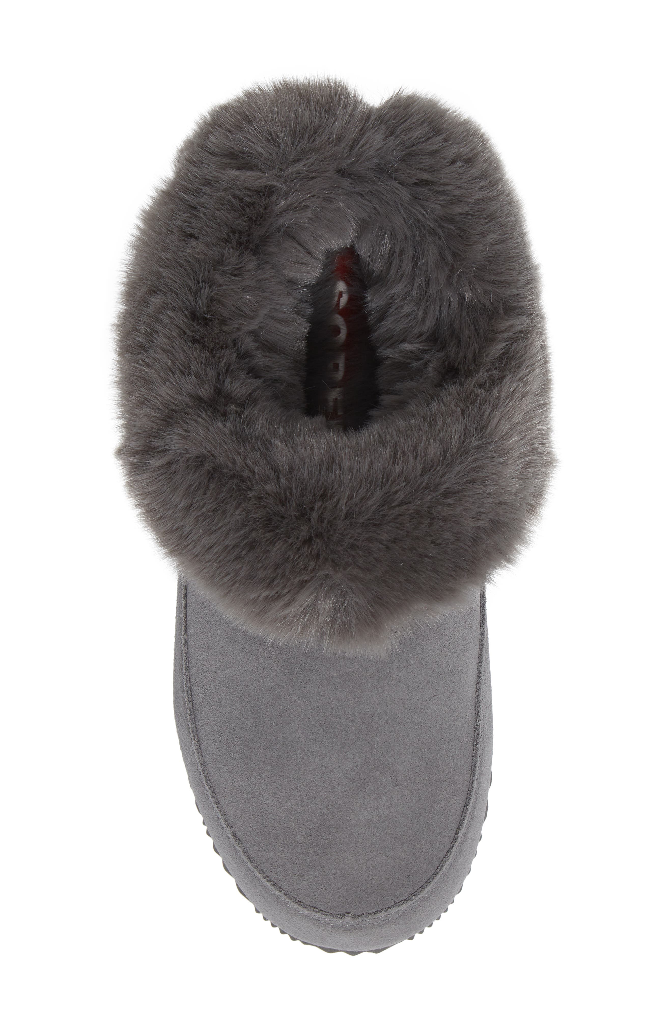 SOREL Go Coffee Run Faux Fur Slipper, Alternate, color, Quarry Quarry