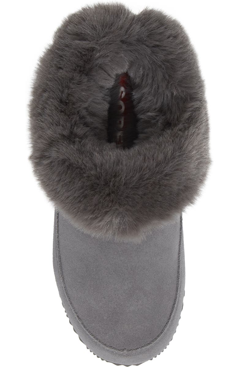SOREL Go Coffee Run Faux Fur Slipper, Alternate, color, Quarry Quarry