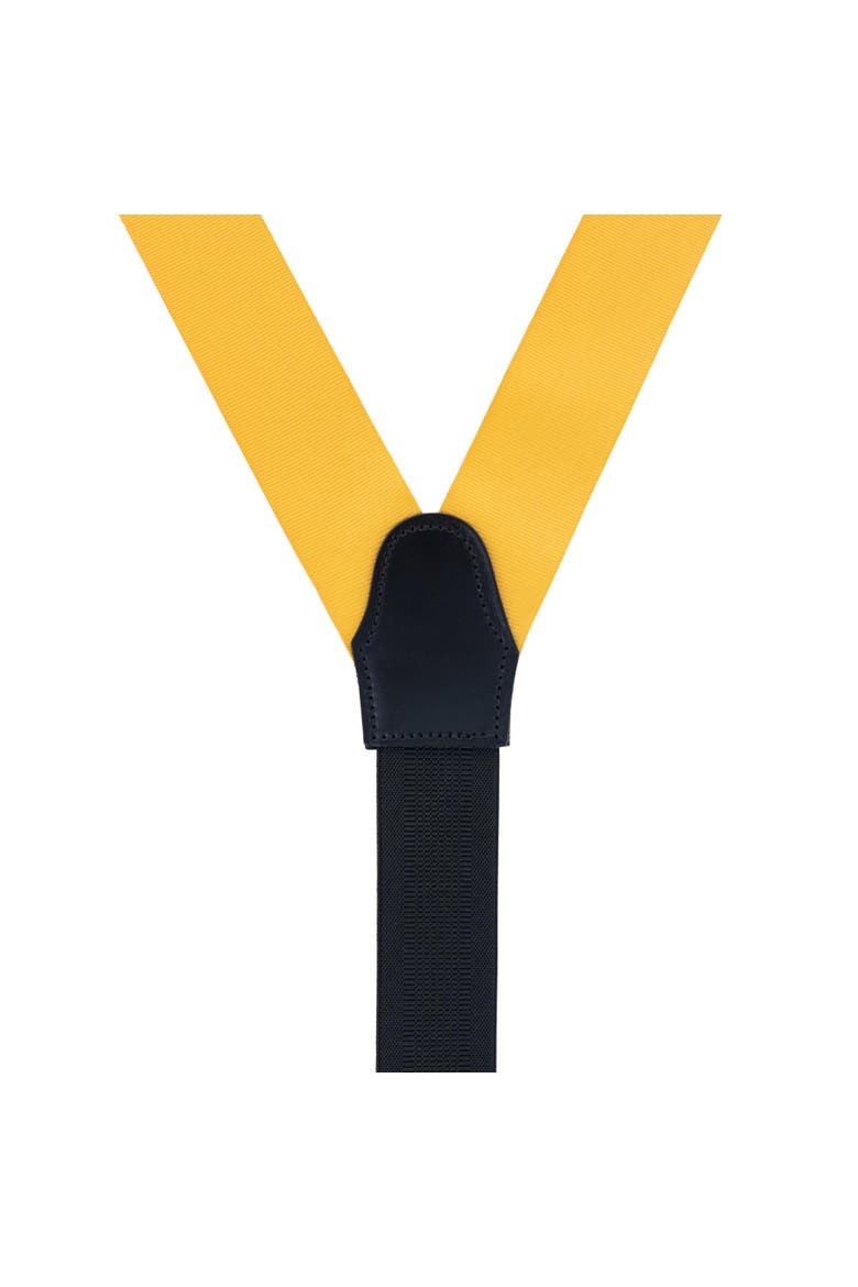 Big & Tall Phoenix Grosgrain Non Stretch Ribbon Button End Suspenders (braces), Alternate, color, Gold