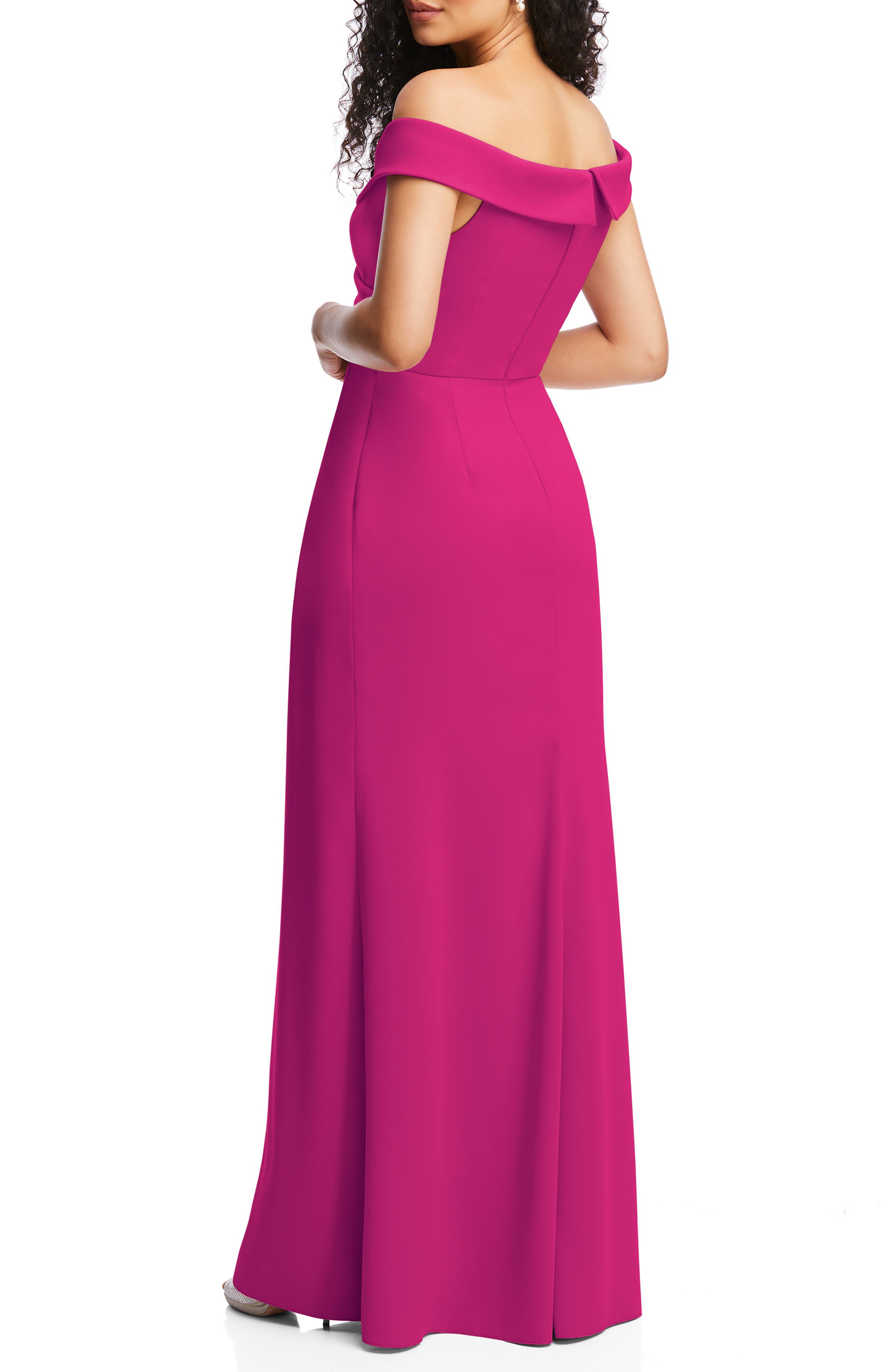 Off the Shoulder Crepe Gown - image 4