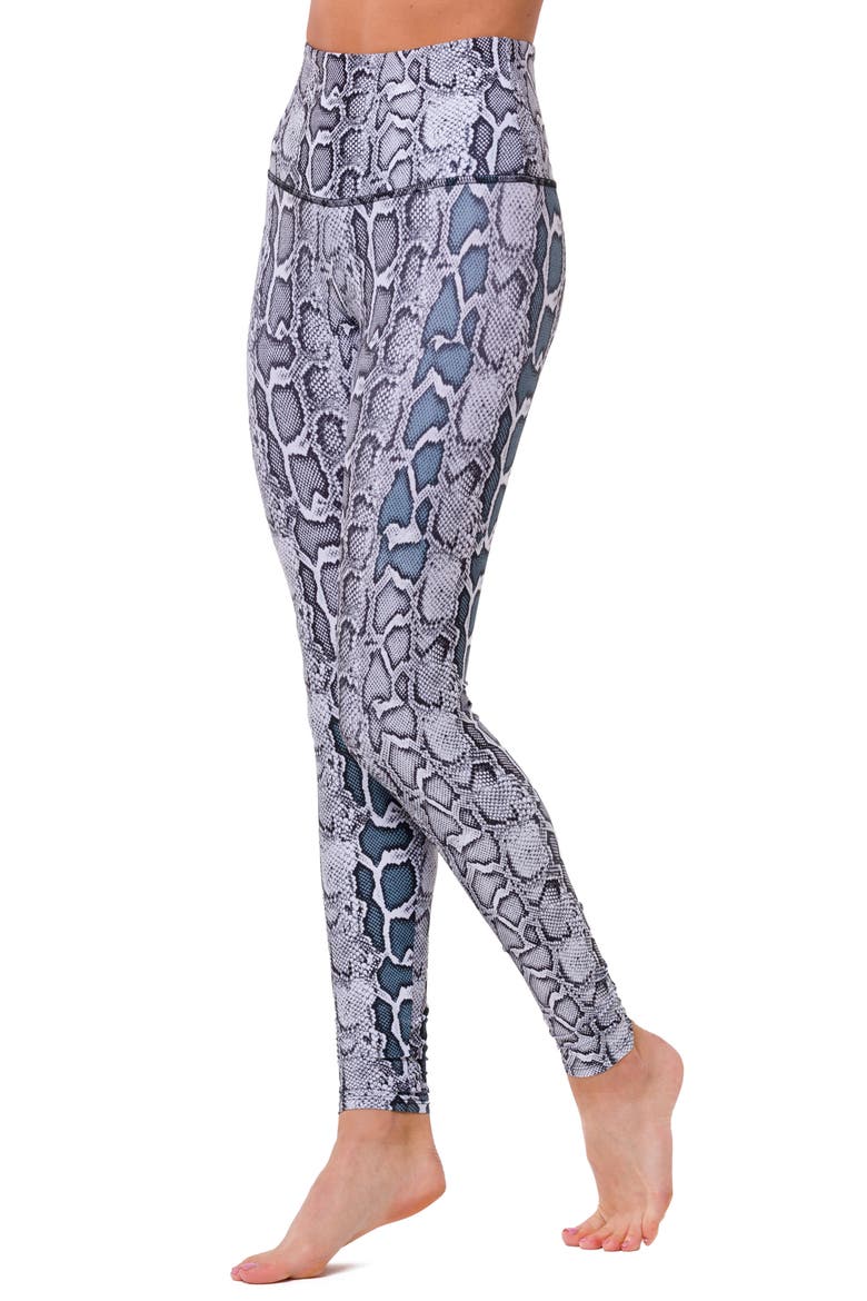 Graphic High Rise Leggings, Alternate, color, BLACK / WHITE SNAKE