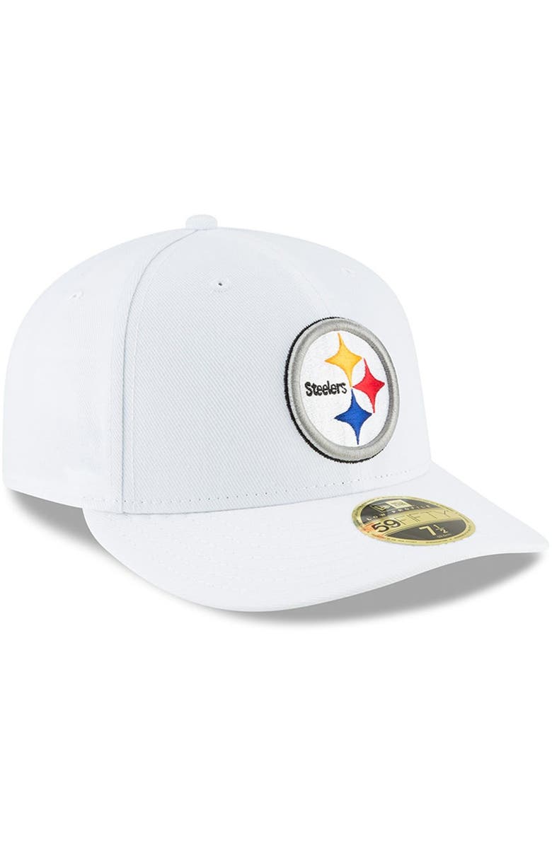 New Era Men's New Era White Pittsburgh Steelers Omaha Low Profile 59FIFTY Fitted Hat, Alternate, color, 