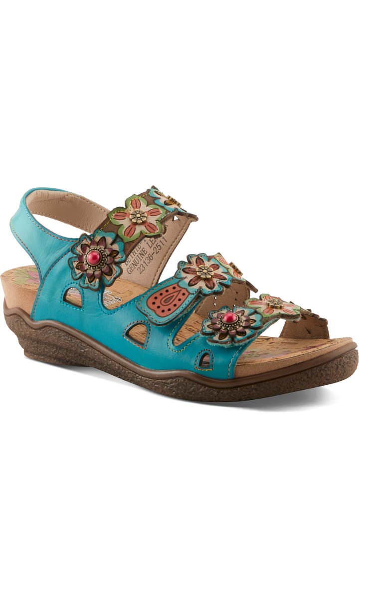 L'Artiste by Spring Step Bethie Ankle Strap Wedge Sandal, Main, color,