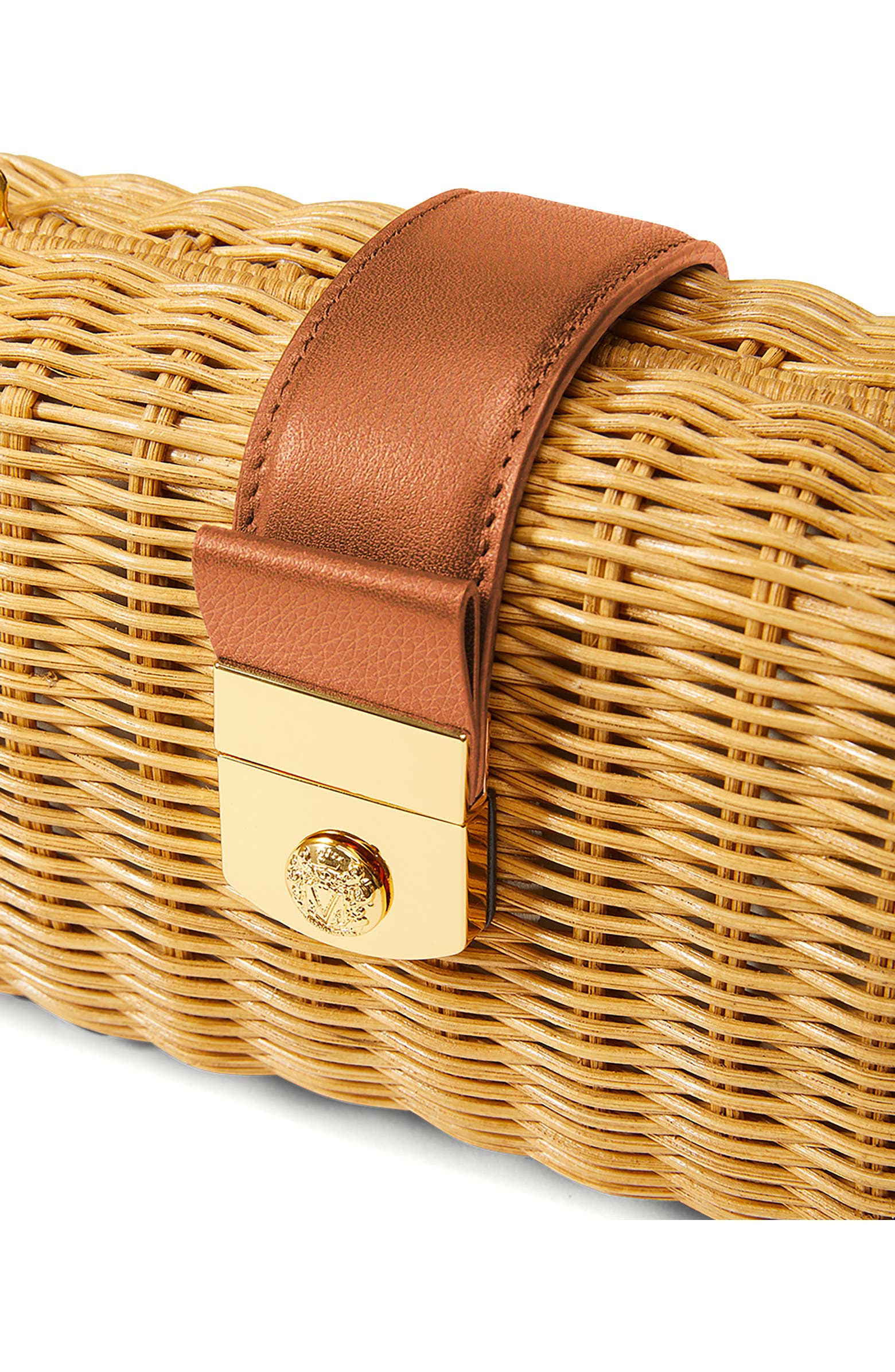 Veronica Beard Lock Rattan Box Clutch | Nordstrom